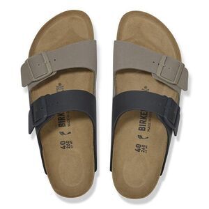 NIB Birkenstock Arizona Split Birko-Flor - Black/ Stone Size 43 (men’s 10)